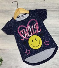 Дитяча футболка "Smile", трикотаж, для дівчаток, з малюнком (0-1 років)